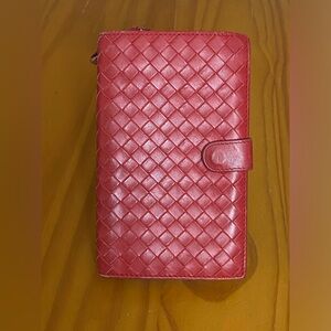 Authentic Bottega Veneta Wallet Red